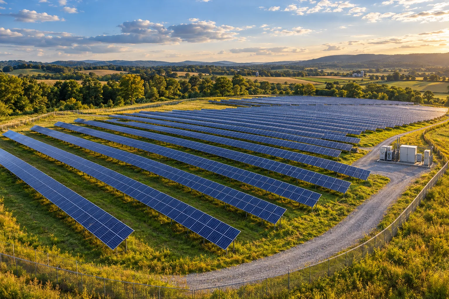 Ground-mounted solar farm concept